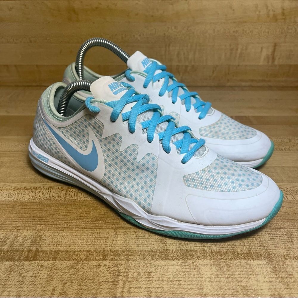 Women's Nike Dual Fusion 3 Print‎ Training Shoes, 704941 101 Size 6 White/Clea